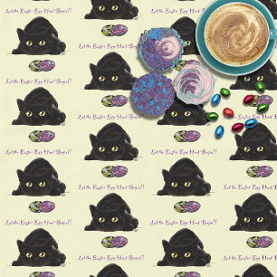 Mantel Caza de Huevos de Pascua de Gato Negro Fiesta Amar