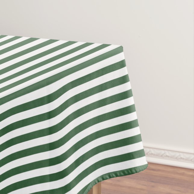 Mantel Caza Verde y Raya Blanca (In Situ)