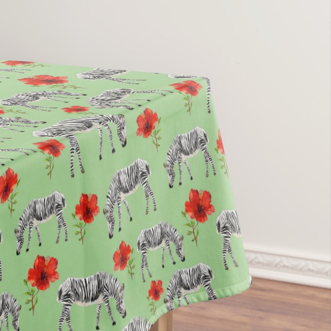 Mantel Cebras entre las flores del hibisco (In Situ)