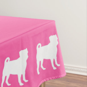 Mantel Celebración de la fiesta temática del perro de pug
