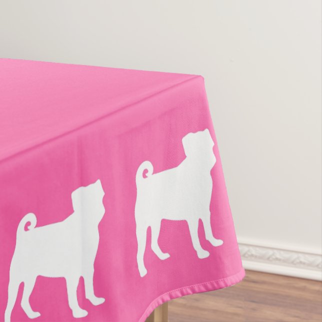 Mantel Celebración de la fiesta temática del perro de pug (In Situ)