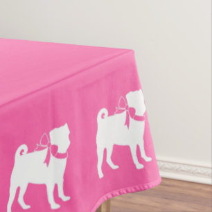 Mantel Celebración de la fiesta temática del perro de pug