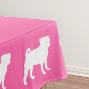 Mantel Celebración de la fiesta temática del perro de pug