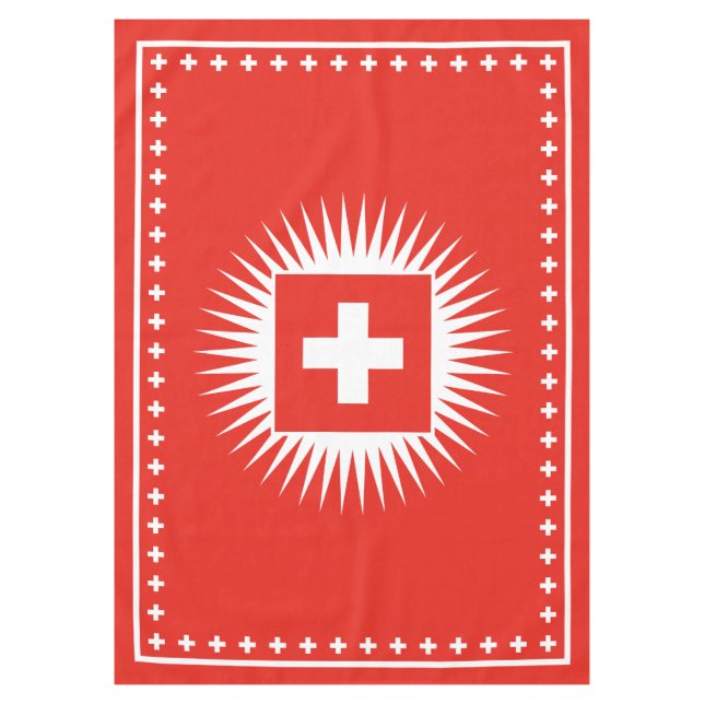 Mantel Celebración suiza del día nacional de la bandera (Anverso)