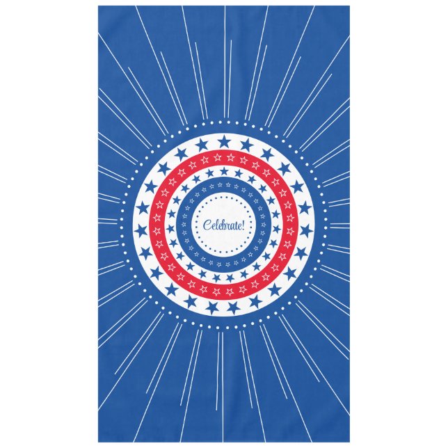 Mantel Celebrar las estrellas rojas, blancas y azules (Anverso)
