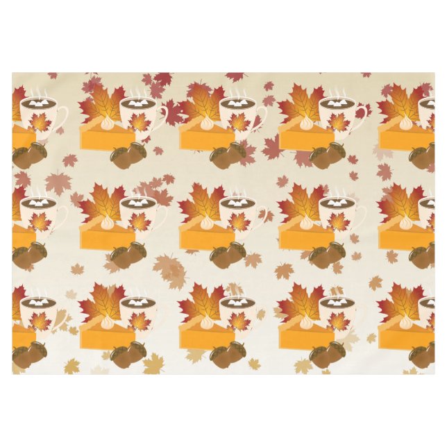 Mantel Cena de Acción de Gracias Cocina Calabaza Pie Coci (Frente (Horizontal))