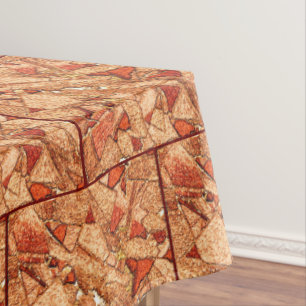 Mantel Cerámica con dibujo de piedra volcánica pintado de