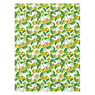 Mantel Cerezas amarillas en blanco