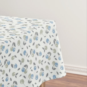 Mantel Cerezas Boho Beach - estampado de frutas azul salv