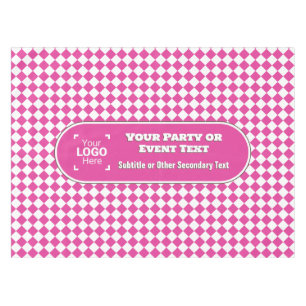 Mantel Cerise Diamonds - Personalizado Central Text & Log