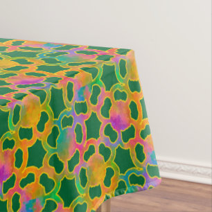 Mantel Chainmail floral en verde forestal