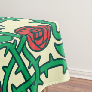 Mantel Charles Rennie Mackintosh Rosa Pattern Tablecloth