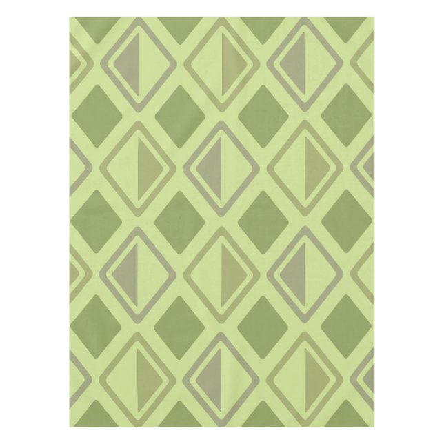 Mantel Chartreuse de Diamantes Modernos del Siglo Medio (Anverso)