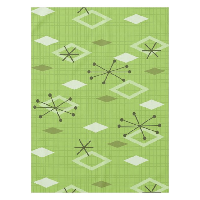 Mantel Chartreuse de Diamantes Modernos del Siglo Medio (Anverso)