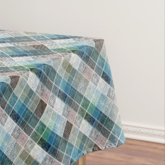 Mantel checkered, tartan, plaid, classic, blue, white