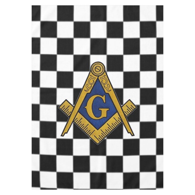 Mantel Checkers Masonic Freemasons Square y Compass (Anverso)