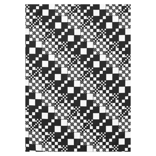 Mantel Checks, Checks - Blanco y negro (Anverso)