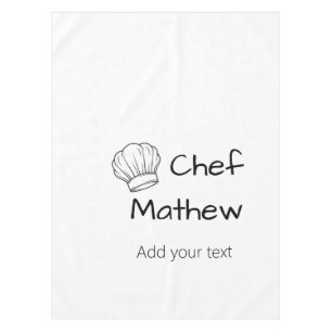 Mantel Chef cocinero agregar texto nombre hombres cocina
