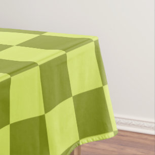 Mantel Chequera Patrón de Oleícola de color verde oliva