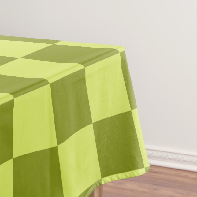 Mantel Chequera Patrón de Oleícola de color verde oliva (In Situ)