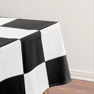 Mantel Cheques de blanco y negro clásicos