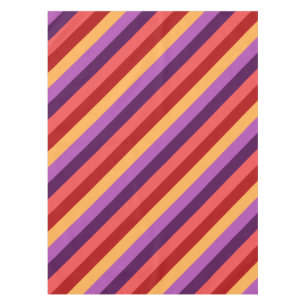 Mantel Cherry Red Violet Stripes Pequeños Tabletas