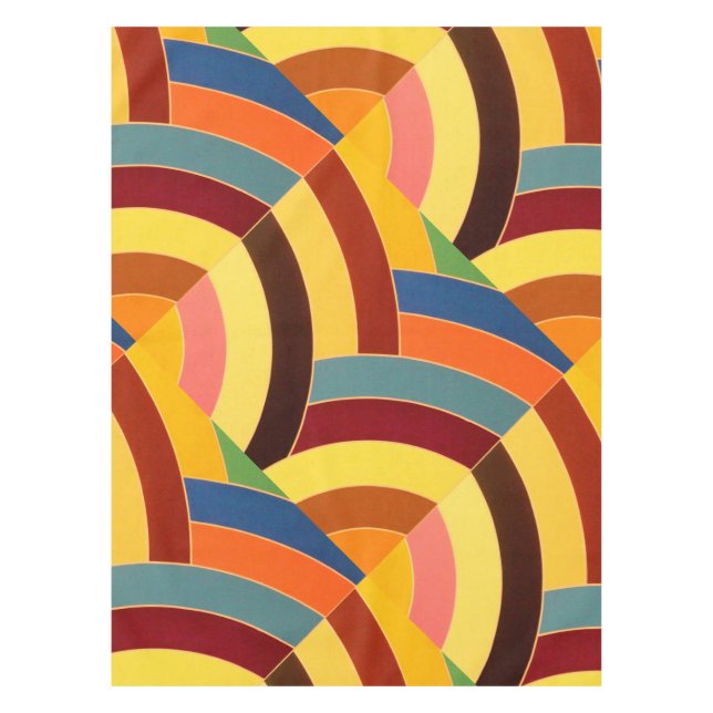 Mantel chervrons multicolor contemporáneo (Anverso)