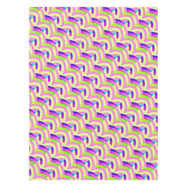 Mantel chervrons rosa/amarillo elegante contemporáneo (Anverso)