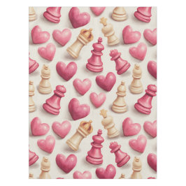 Mantel Chess & Hearts Valentines Pattern