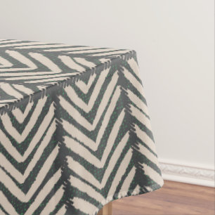 Mantel Chevron moderno - clásico francés monocromo negro