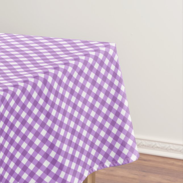 Mantel CHEX 15-PASTEL TABLECLOTH PURPLE-COTTON 60x104in (In Situ)