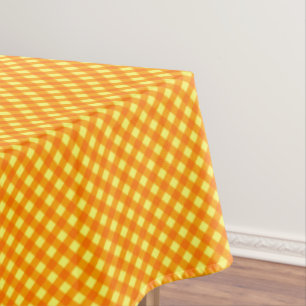 Mantel CHEX 3-NARANJA-TABLECLOTH DE COTÓN AMARILLO 60x104