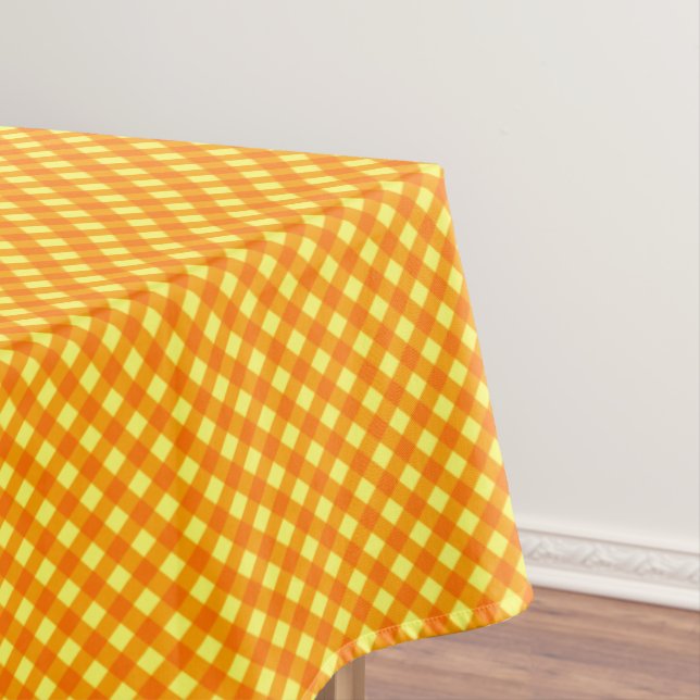 Mantel CHEX 3-NARANJA-TABLECLOTH DE COTÓN AMARILLO 60x104 (In Situ)
