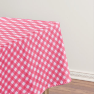 Mantel CHEX TABLECLOTH 1-PINK-COTTON 60x104in