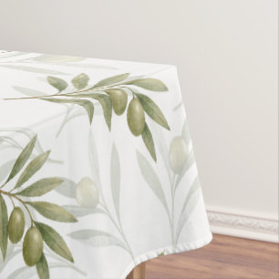 Mantel Chic de acuarela con salvia oliva atemporal