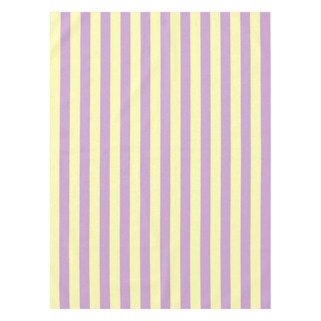 Mantel Chic Náutico Pastel Morado Amarillo Rayas Primaver (Anverso)
