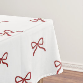 Mantel Chic Preppy Red Bow Pattern Spring Summer Elegant