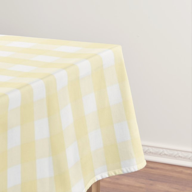 Mantel Chic Retro Sunny Yellow Gingham Pattern Spring  (In Situ)