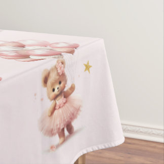 Mantel chica de oso de peluche rosa ducha de bebé