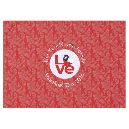 Mantel Chile Bandera roja de amor personalizada