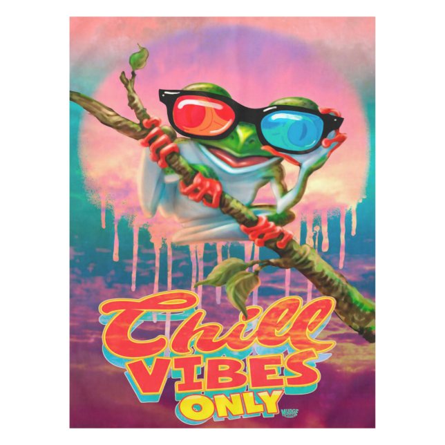 Mantel Chill Vibes Frog 3D Glasses |  Frog Fleece Blanket (Anverso)