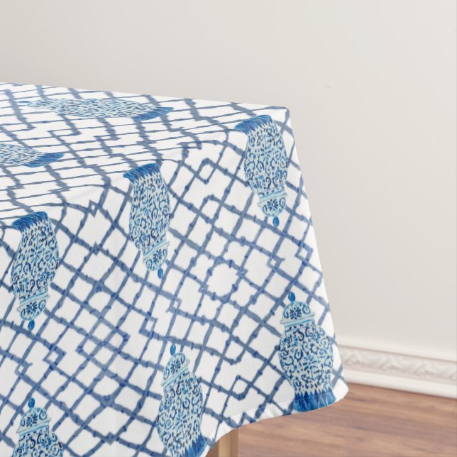 Mantel Chinoiserie Bamboo Ginger Jar  (In Situ)