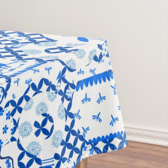 Mantel Chinoiserie Ginger Jar Jars Tablecloth (In Situ)
