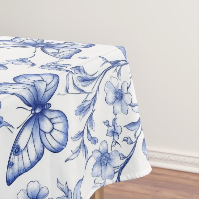 Mantel Chinoiserie Toile De Jouy Pattern (In Situ)