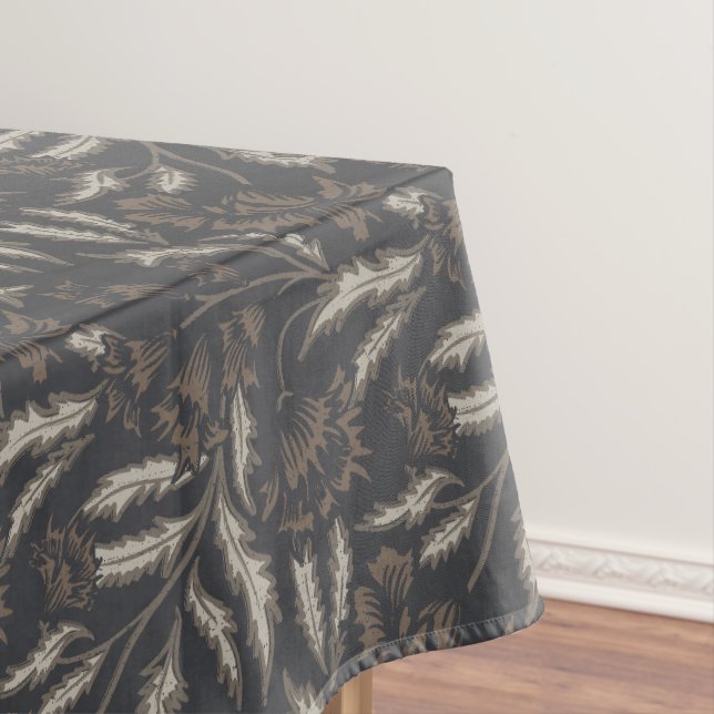 Mantel Chintz floral negro monocromo (In Situ)
