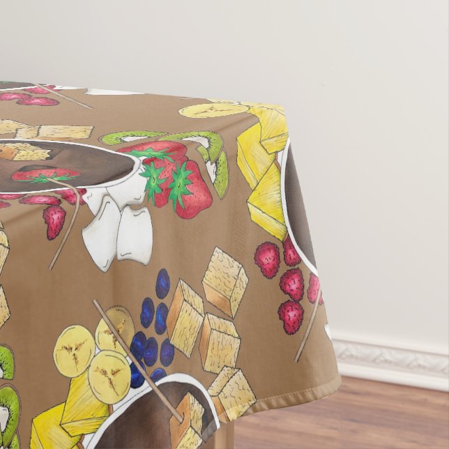 Mantel Chocolate Fondue Pot Retro Dessert Party Fruit (In Situ)