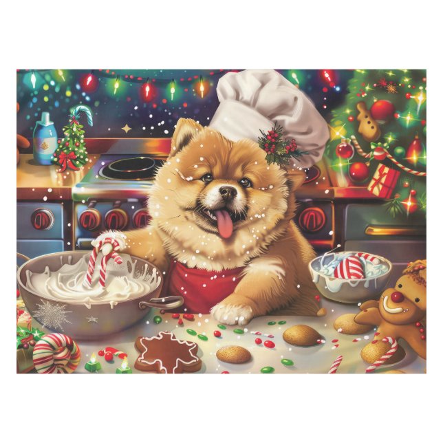 Mantel Chow Chow Holiday Baking: Navidades festivos (Frente (Horizontal))