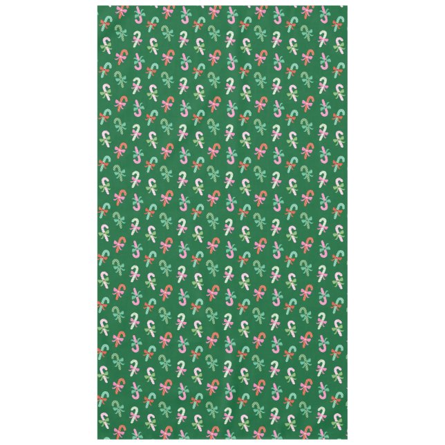 Mantel Christmas Candy Canes with Bows - Green (Anverso)