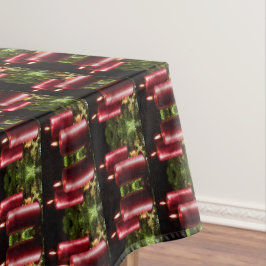 Mantel Christmas Celebration Red Candles Green Leaves