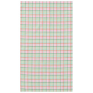 Mantel Christmas Plaid - Green Pink & White